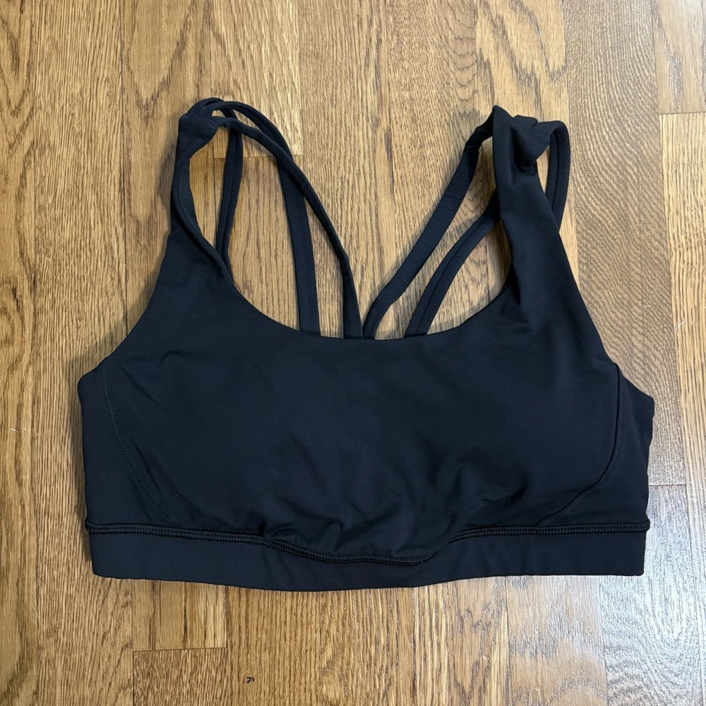 Lululemon Black Strappy Sports Bra